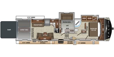 2020 Jayco Talon 392T floorplan