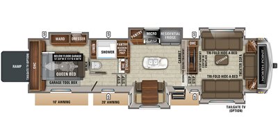 2020 Jayco North Point 385THWS floorplan