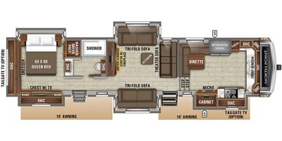 2020 Jayco North Point 383FKWS floorplan