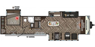 2020 KZ Sportsmen Destination 363FL floorplan