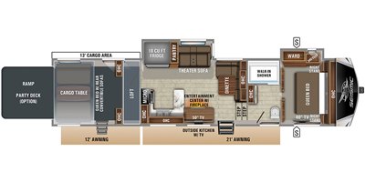 2020 Jayco Seismic 4125 floorplan