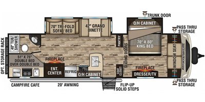 2020 Venture SportTrek Touring Edition STT312VBH floorplan