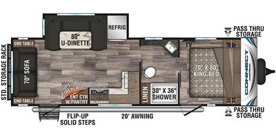 2020 KZ Connect C261RL floorplan