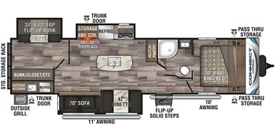 2020 KZ Connect C343BHK floorplan