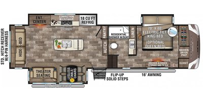 2020 KZ Durango Gold G356RLT floorplan