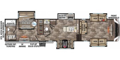 2020 KZ Durango Gold G385FLF floorplan