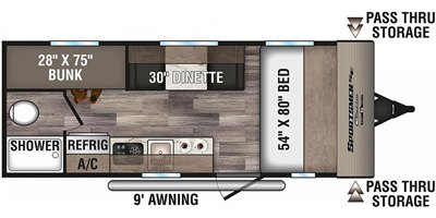 2020 KZ Sportsmen Classic SE 180BHSE floorplan