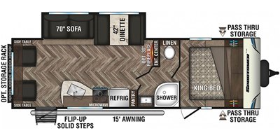 2020 KZ Sportsmen LE 261RLLE floorplan