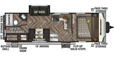 2020 KZ Sportsmen LE 261BHKLE floorplan