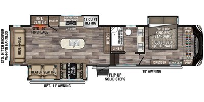 2020 KZ Durango D333RLT floorplan