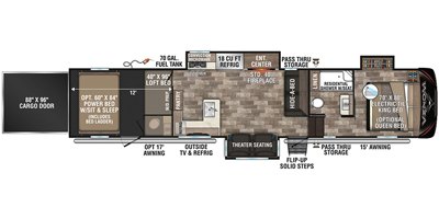 2020 KZ Venom V4012TK floorplan