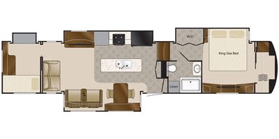 2020 DRV Mobile Suites 43 Atlanta floorplan