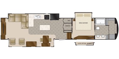 2020 DRV Mobile Suites 44 Santa Fe floorplan