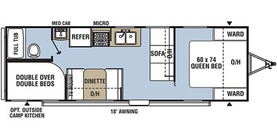 2020 Coachmen Clipper Cadet 26CBH floorplan