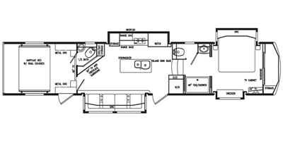 2020 DRV Fullhouse LX455 floorplan