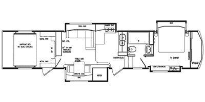 2020 DRV Fullhouse LX450 floorplan