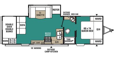 2020 Coachmen Clipper Ultra-Lite 262BHS floorplan