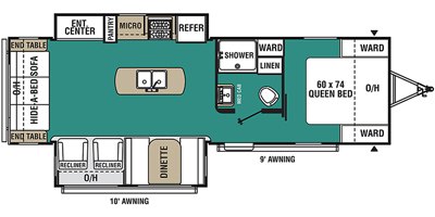 2020 Coachmen Clipper Ultra-Lite 28RLDS floorplan