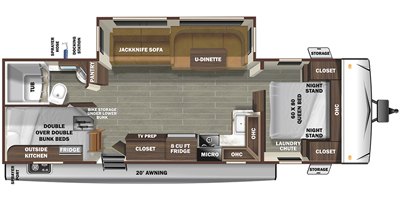 2020 Starcraft Super Lite 281BH floorplan