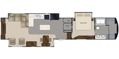 2020 DRV Elite Suites 44 Santa Fe floorplan