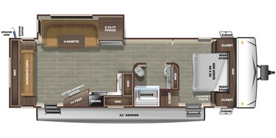 2020 Starcraft Mossy Oak Ultra Lite 262RL floorplan