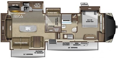 2020 Highland Ridge Mesa Ridge MF371MBH floorplan