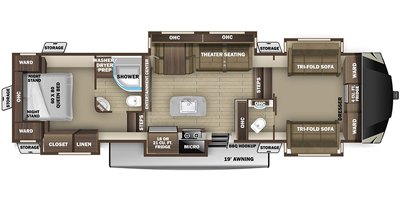 2020 Highland Ridge Silverstar SF376FBH floorplan