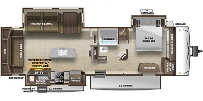 2020 Highland Ridge Mesa Ridge MR322RLS floorplan