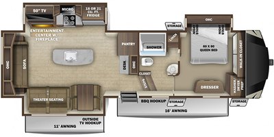 2020 Highland Ridge Silverstar SF314RLS floorplan