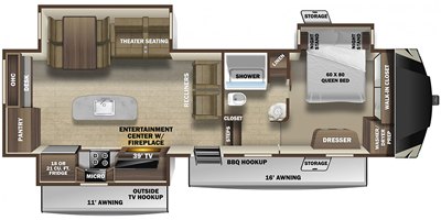 2020 Highland Ridge Mesa Ridge MF313RKS floorplan