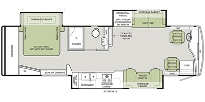 2020 Tiffin Motorhomes Allegro Breeze 33 BR floorplan