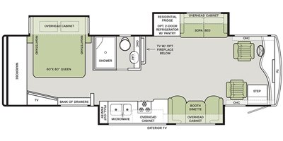 2020 Tiffin Motorhomes Allegro Breeze 31 BR floorplan