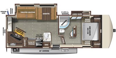 2020 Starcraft Telluride 251RES floorplan