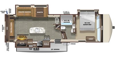 2020 Starcraft Telluride 334RLS floorplan