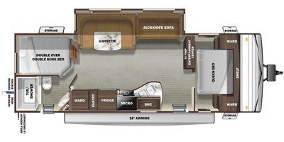 2020 Starcraft Mossy Oak 27BHS floorplan