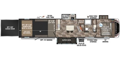 2020 KZ Venom V-Series V3916TK floorplan