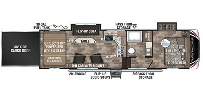 2020 KZ Venom V-Series V2913DK floorplan