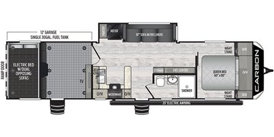 2020 Keystone Carbon 34 floorplan