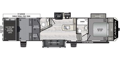 2020 Keystone Carbon 358 floorplan