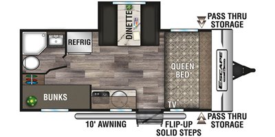 2020 KZ Escape E191BH floorplan