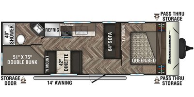 2020 KZ Sportsmen SE 260BHSE floorplan