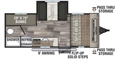 2020 KZ Sportsmen Classic 181BH floorplan