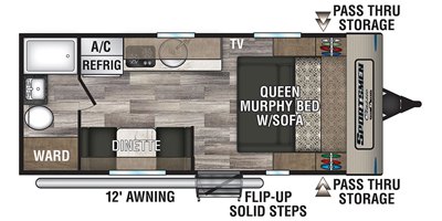 2020 KZ Sportsmen Classic 170MB floorplan