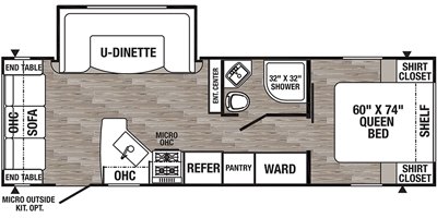 2020 Palomino Puma XLE Lite 25RLC floorplan