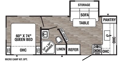 2020 Palomino Puma XLE Lite 22FKC floorplan