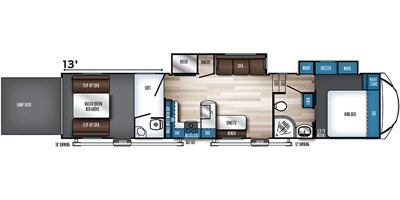 2020 Forest River Vengeance Rogue Armored 371 floorplan