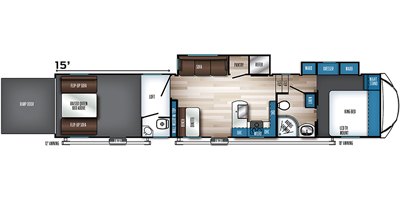 2020 Forest River Vengeance Rogue Armored 4007 floorplan