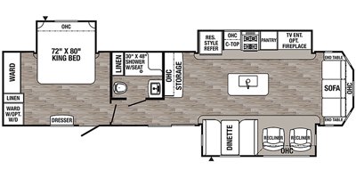 2020 Palomino Puma Destination 37PFL floorplan