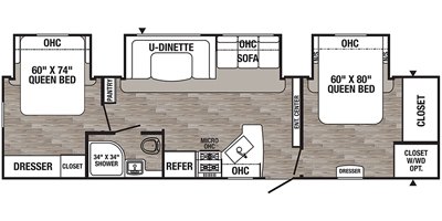 2020 Palomino Puma 32RBFQ2 floorplan