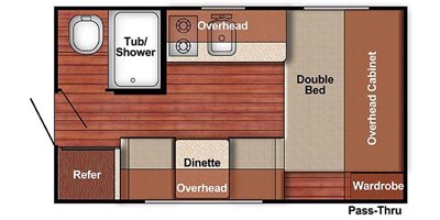 2020 Gulf Stream Ameri-Lite Super Lite 16RE floorplan